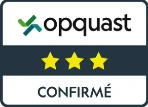 Label Opquast confirmé 3 étoiles. Pertinent pour la création site WordPress Côte d'Or.